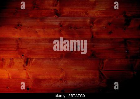 Flat design vector is showing deep red-brown wooden planks with grain patterns and knots Stock Photo