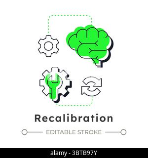 Recalibration modern linear concept icon Stock Vector