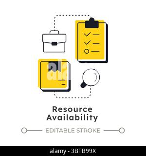 Resource availability modern linear concept icon Stock Vector