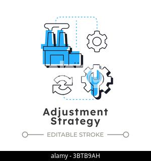 Adjustment strategy modern linear concept icon Stock Vector