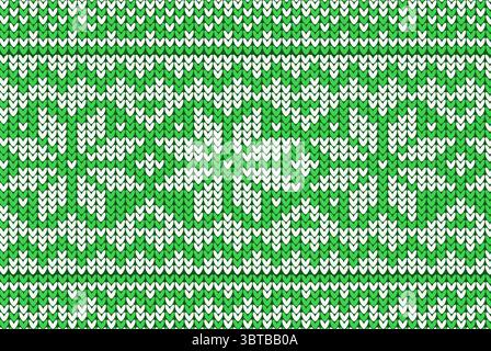 Knitting Christmas vector background snowflakes Stock Photo