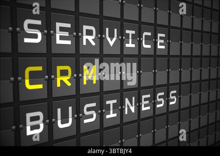 CRM buzzwords on black mechanical board Stock Photo