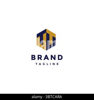 Letters TU and UT Form Hexagon Logo Design. Hexagon Box Icon From Initial Letters T and U Logo Design. Stock Vector