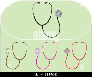 Stethoscope Vector Design Line art Stock Vector