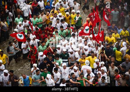 Golaghat, Assam, India. 14th July, 2025. JOWAI, INDIA - JULY 14: People ...