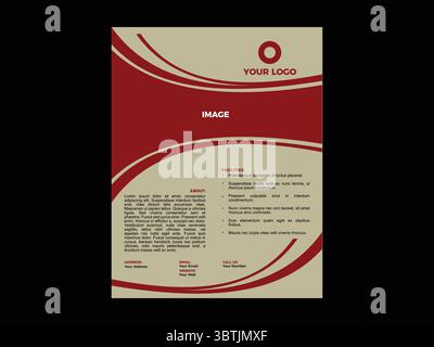 Clean and modern multipurpose flyer template, perfect for business promotions, corporate events, marketing ads, agency branding, and announcements. Fu Stock Vector