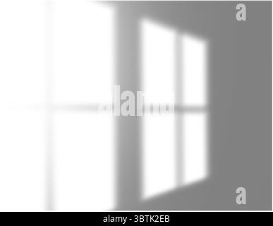 Overlay shadow from windows, openings and tropical plants. High quality shadows. Vector illustration Ai and Eps file. Stock Vector