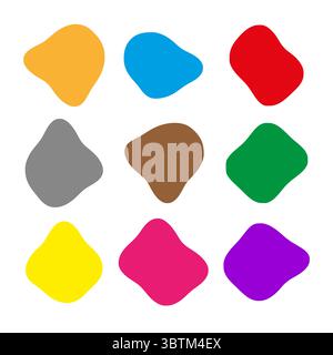 Abstract organic shapes. Colorful Blob elements. Irregular Vector forms. Modern fluid graphic. Stock Vector