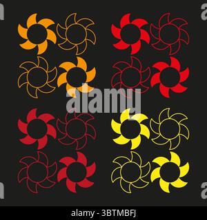 Gear wheel pattern. Industrial machine element. Mechanical cog design. Vector engineering symbol. Stock Vector