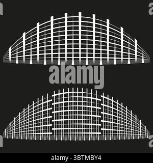 Geometric mesh pattern. Grid sphere elements. Abstract modern Vector. Technology dome illustration. Stock Vector