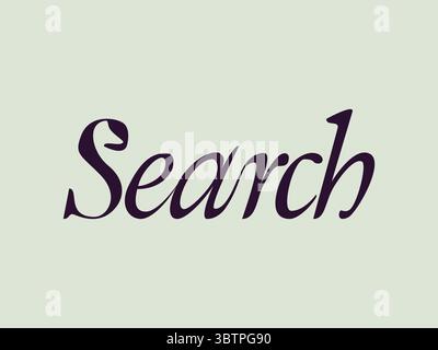 Elegant Stylish Vector Typography Design with Curved Letters and Unique Script Typeface Stock Vector