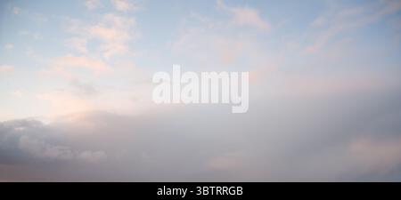 Soft Pastel Sky with Clouds Stock Photo