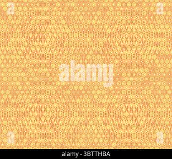 Hexagon background design. Plain hexagon frames. Orange color tones. Regular hexagon shapes. Tileable pattern. Seamless vector illustration. Stock Vector