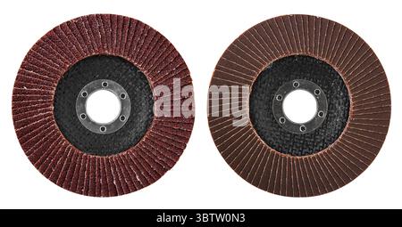Abrasive disk for grinder isolated on white Stock Photo