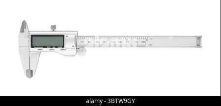 Dgital Electronic Vernier Caliper, isolated on white background Stock Photo