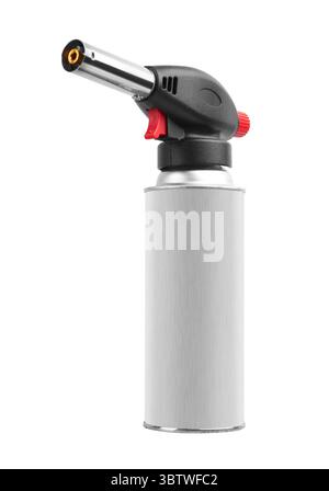 Gas can with manual torch burner (blowtorch) isolated on white background Stock Photo