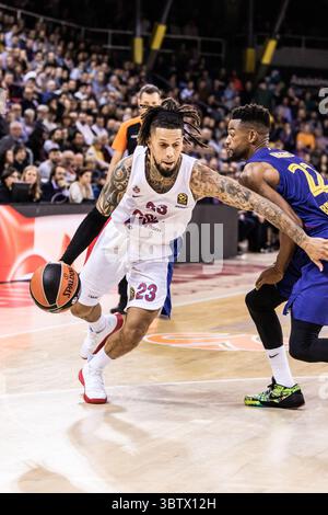 November 29, 2019, Barcelona, Barcelona, Spain: Daniel Hackett  of CSKA Moscow, during the Turkish Airlines EuroLeague match between  FC Barcelona  and CSKA Moscow at Palau Blaugrana on November 29, 2019 in Barcelona, Spain. (Credit Image: © AFP7 via ZUMA Wire) Stock Photo