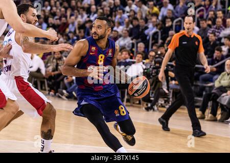 November 29, 2019, Barcelona, Barcelona, Spain: Adam Hanga of FC Barcelona, during the Turkish Airlines EuroLeague match between  FC Barcelona  and CSKA Moscow at Palau Blaugrana on November 29, 2019 in Barcelona, Spain. (Credit Image: © AFP7 via ZUMA Wire) Stock Photo