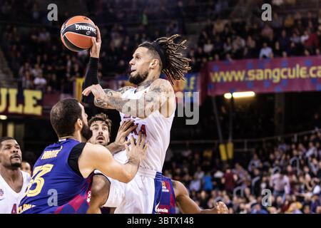 November 29, 2019, Barcelona, Barcelona, Spain: Daniel Hackett  of CSKA Moscow, during the Turkish Airlines EuroLeague match between  FC Barcelona  and CSKA Moscow at Palau Blaugrana on November 29, 2019 in Barcelona, Spain. (Credit Image: © AFP7 via ZUMA Wire) Stock Photo