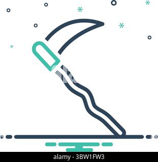 Icon for sickle, grim reaper sickle Stock Vector