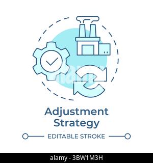 Adjustment strategy soft blue concept icon Stock Vector