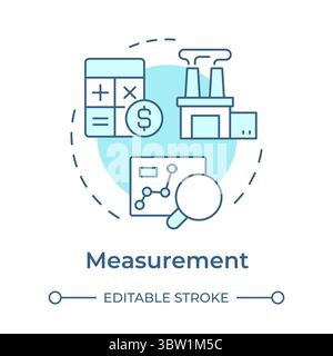 Measurement soft blue concept icon Stock Vector
