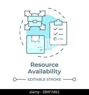 Resource availability soft blue concept icon Stock Vector