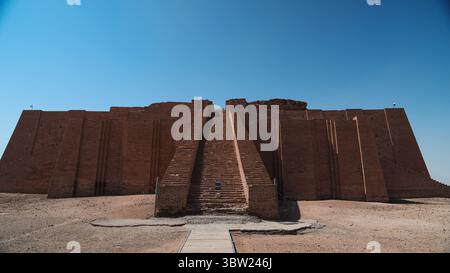 The Ziggurat of Ur stands majestically in Iraqs desert, showcasing ...