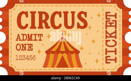 retro vintage circus tent ticket Stock Vector
