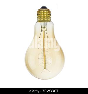 Vintage E27 Edison Light Bulb Isolated Stock Photo
