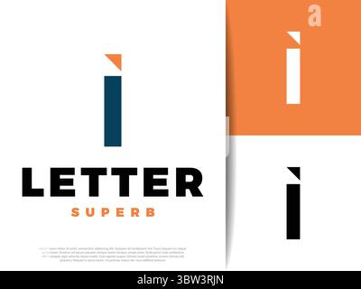 Stylish initial letter "I" icon, perfect for logos, branding, business identity, or app symbols. Clean vector design, scalable, editable, and ready fo Stock Vector
