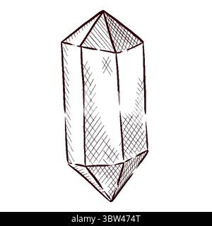 Gemstones and flowers vector illustrations set Stock Vector