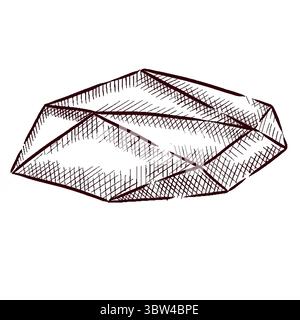 Gemstones and flowers vector illustrations set Stock Vector