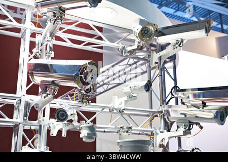 Explosion Proof Industrial CCTV Cameras on exhibition Stock Photo