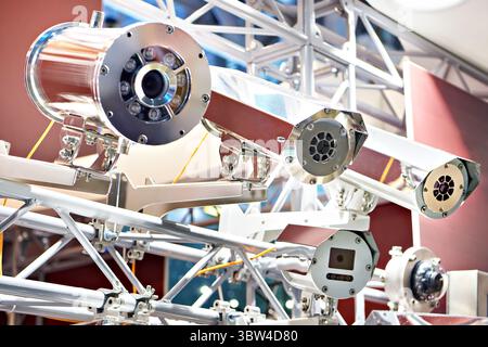 Explosion Proof Industrial CCTV Cameras on exhibition Stock Photo