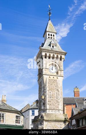 Hay on Wye Broad Street Clocktower Hay on Wye Herefordshire UK GB Europe Stock Photo