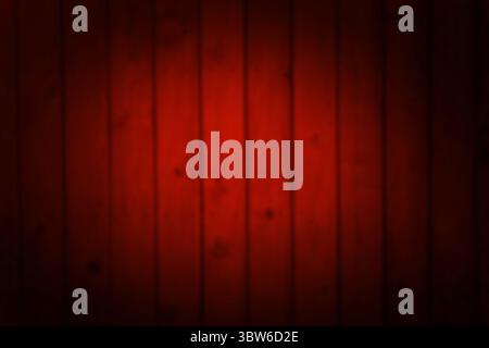 Flat design red-painted wooden wall is presenting wood grain texture and brightness gradient Stock Photo