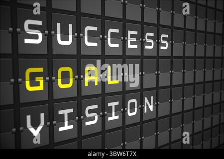 Goal buzzwords on black mechanical board Stock Photo