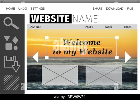 Composite image of build site interface Stock Photo