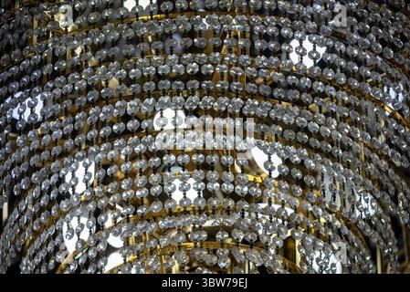 Abstract background fragment of classic vintage chandelier close up Stock Photo