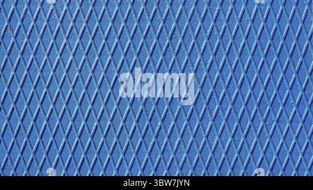 Blue iron wall with intersecting lines abstract geometric background Stock Photo