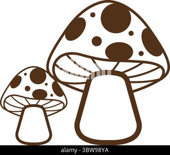 Mushroom logo icon design illustration Stock Vector
