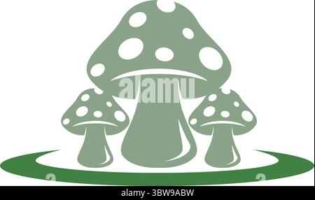 Mushroom logo icon design illustration Stock Vector