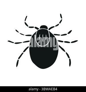 Vector hand drawn sketch doodle mite isolated on white background Stock Vector