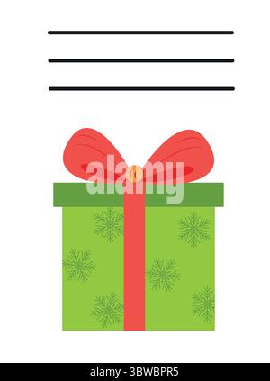 Simple Christmas and New Year card with holiday symbols and space for inscription. Stock Vector