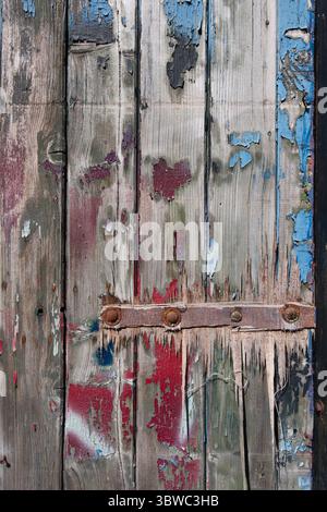 Detail of old wooden door Stock Photo