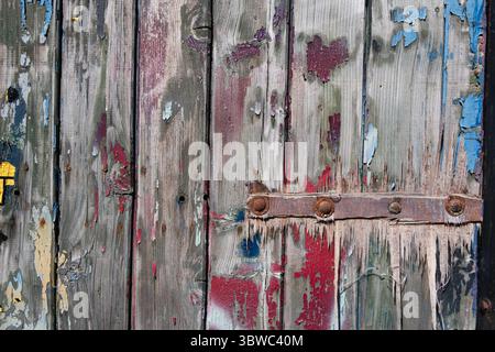 Detail of old wooden door Stock Photo