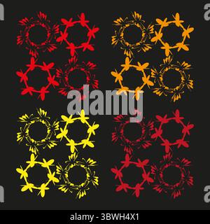 Gear wheel pattern. Industrial machine element. Mechanical cog design. Vector engineering symbol. Stock Vector
