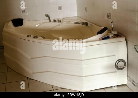 An Empty Hot Tub from An Angle Stock Photo