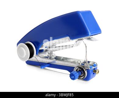 Manual sewing machine isolated on white background Stock Photo